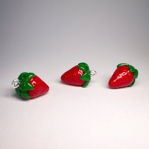 Strawberry Yarn Charm